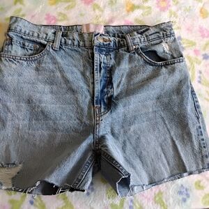 Revice high rise 100% cotton loose fit jean jeans shorts Women's Size 30 32W 4L
